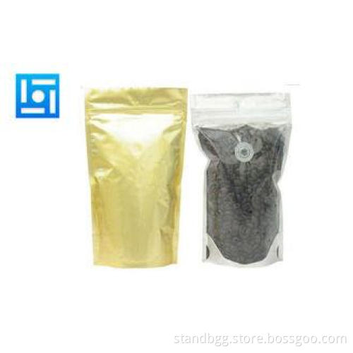 Resealable Gold Foil Stand Up Pouches Packaging Moisture Pr